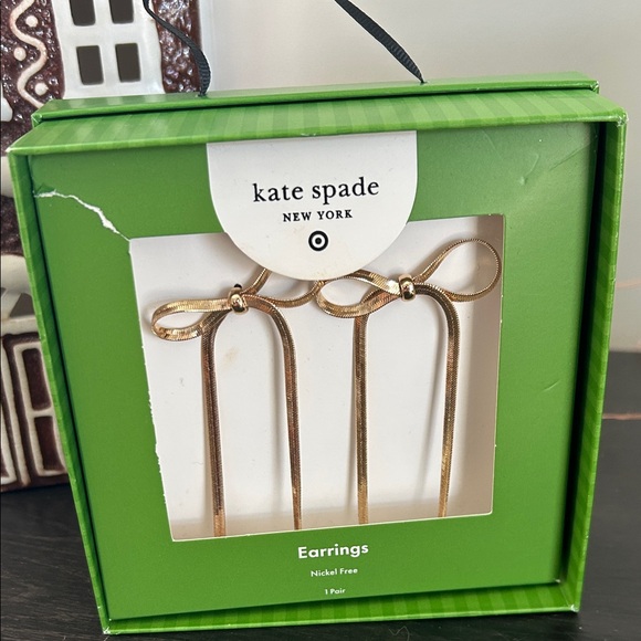 kate spade Jewelry - Kate Spade Gold Bow Earrings